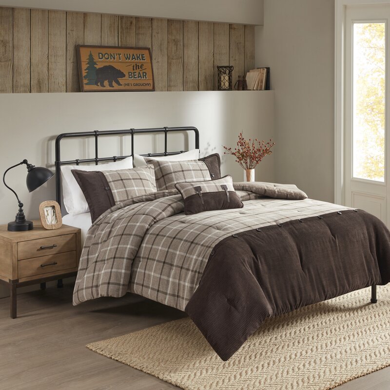 Woolrich Anaheim Tan/Brown Microfiber Comforter Set & Reviews | Wayfair