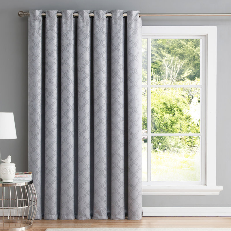 Red Barrel Studio Rabon Geometric Blackout Thermal Grommet Single Curtain Panel Reviews Wayfair