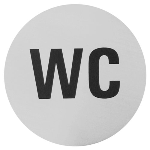 Sula WC Sign in Brushed Belfry Bathroom