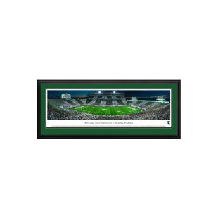 Spartan Stadium 16 x 20 Framed Photo Collage by Legends Never Die Inc. Michigan State University