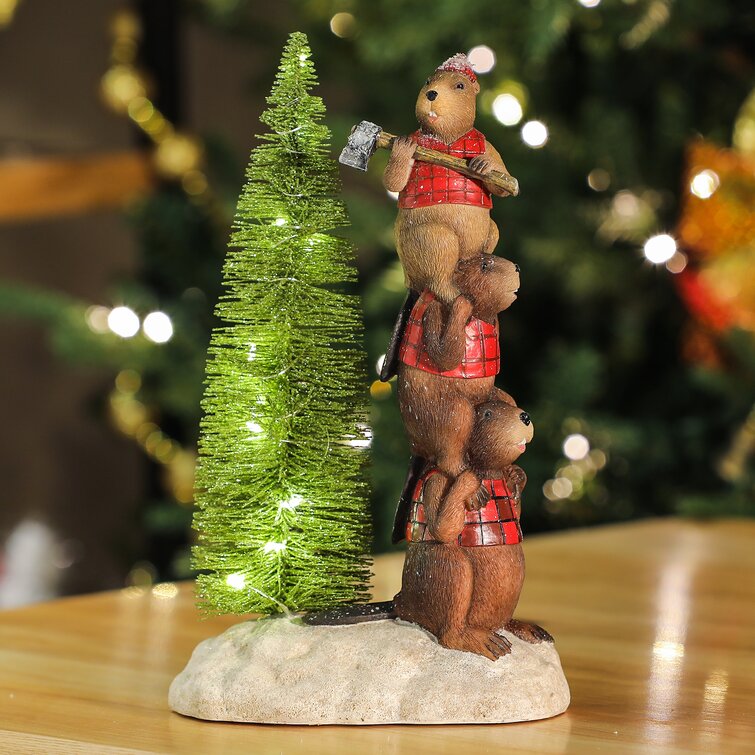 SET PRIMITIVE CHRISTMAS STACKING METAL TINS Vintage Style Holiday Santa Reindeer 