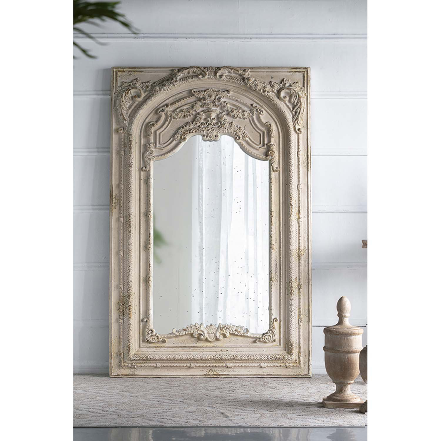 A&B Home 73" Floor Mirror Antique White Wayfair
