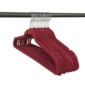 216 Non Slip Velvet Hangers with Chrome Hooks (Set of 216)