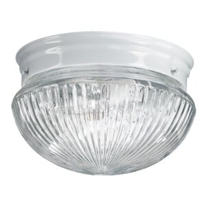 Ribbed Mushroom Flush Mount