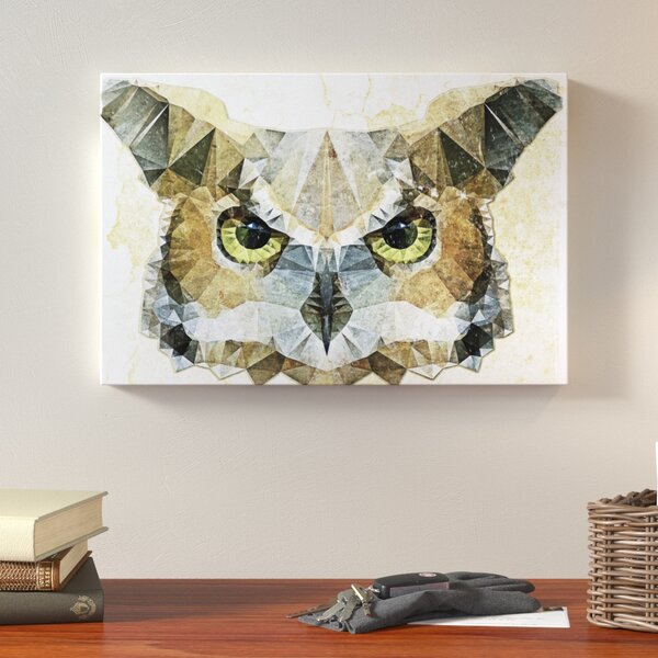 Aurora Owl Long Sleeve watercolor High quality Canvas print Unframed or Framed 