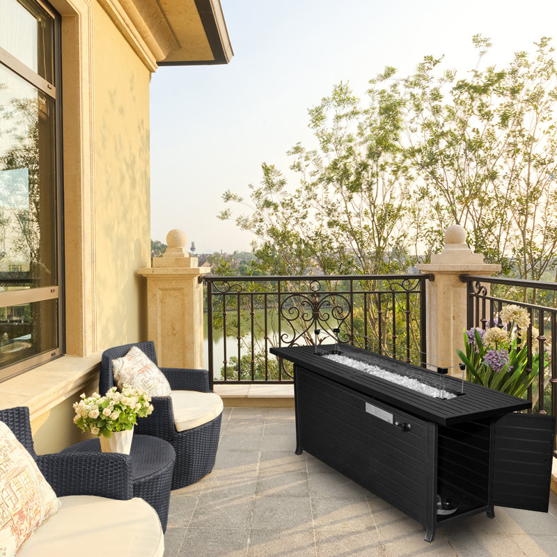 Sunbeam Aluminum Propane Gas Fire Pit Table Reviews Wayfair