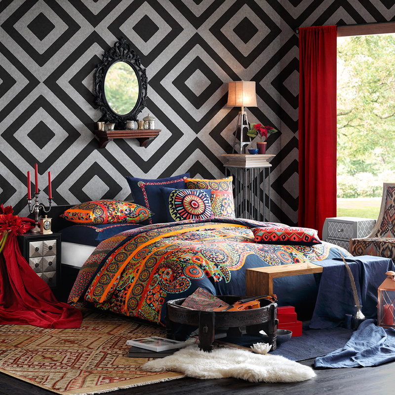 Josie By Natori Hollywood Boho Duvet Cover Set Reviews Wayfair Hollywood Boho Duvet Cover Set