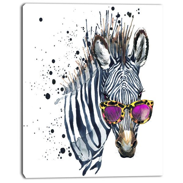 Designart Animal Funny Zebra Watercolor Painting Print Reviews