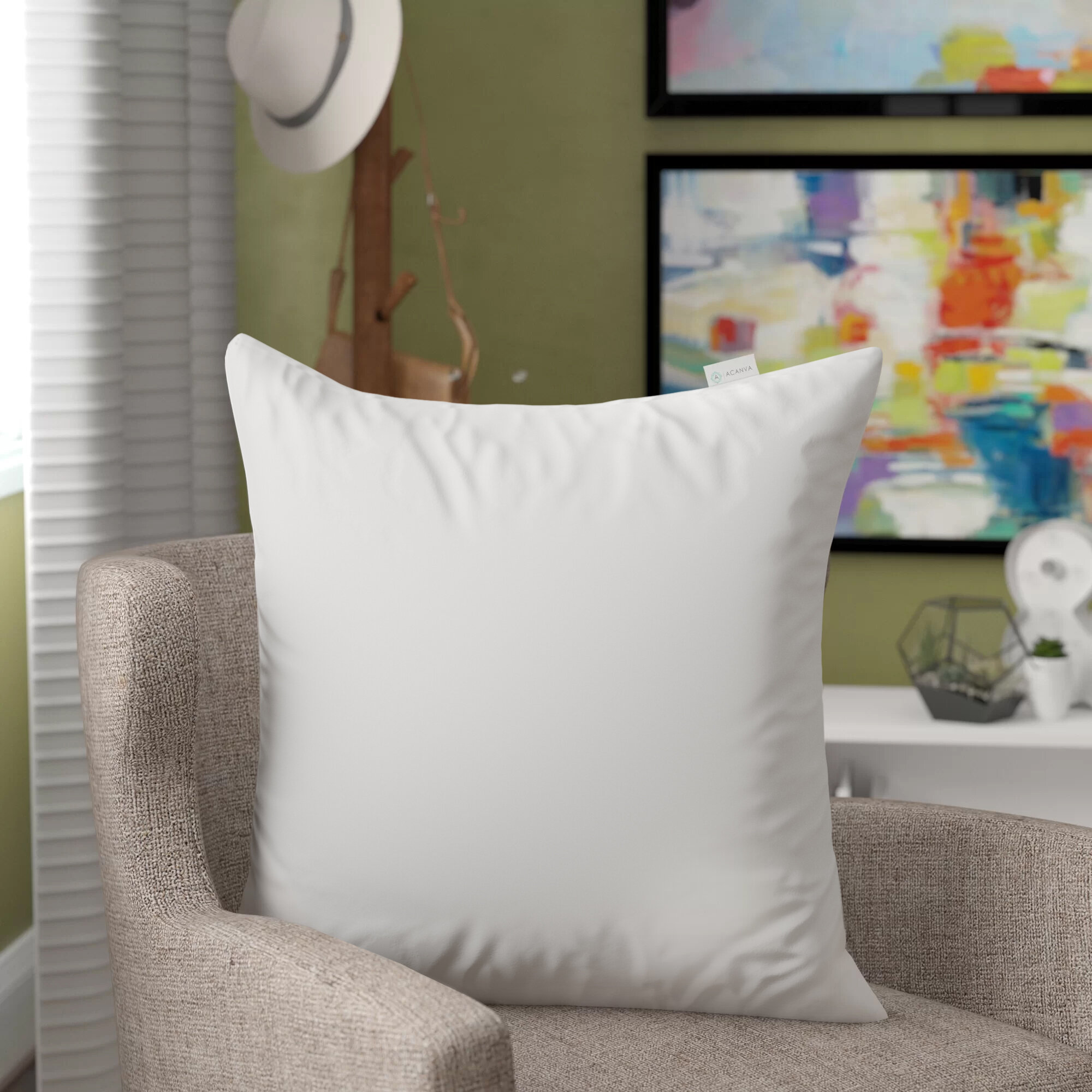 Lightinglife Decorative Throw Pillow For Sofa Decor Cotton Pillow Cover Living Room Modern Square Pillow 16 X 16