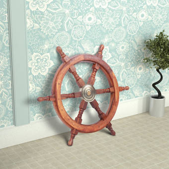 Breakwater Bay Farber Ship Wheel Sculpture Reviews Wayfair