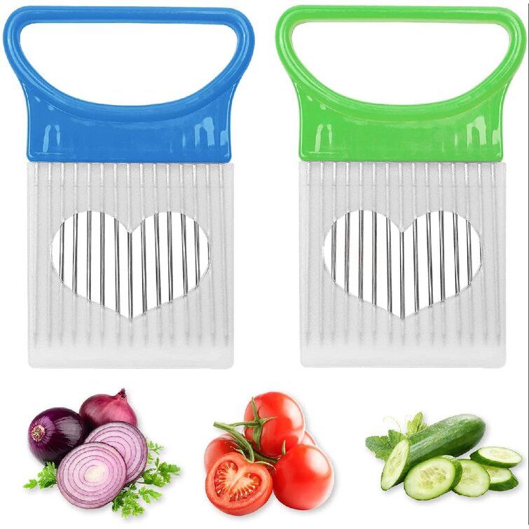 Stainless Steel Onion Holder Slicer Vegetable Kitchen Easy Cutter Assistant Tool