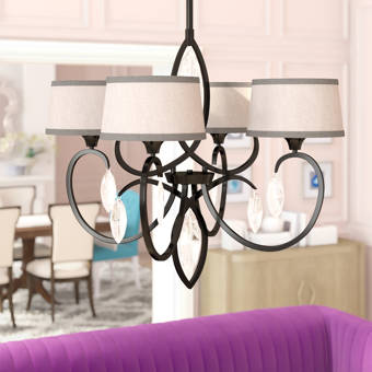 World Menagerie Collin 5 Light Shaded Classic Traditional Chandelier Reviews Wayfair