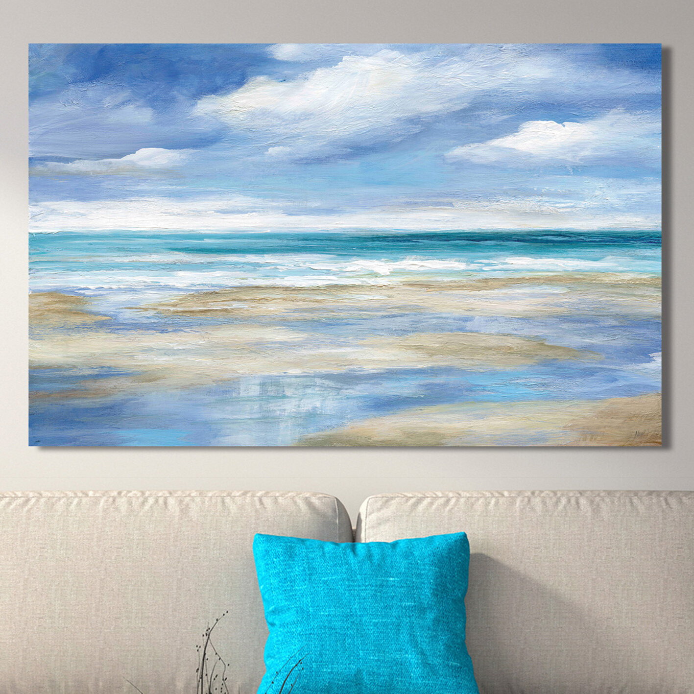 Highland Dunes Washy Coast I - Print on Canvas | Wayfair