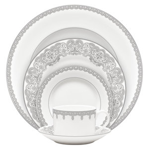 Lismore Lace Bone China 5 Piece Place Setting, Service for 1