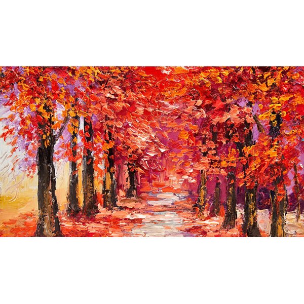 Red Barrel Studio Coale Colorful Autumn Trees 9 L X 125 W 100