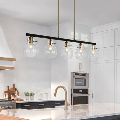 Froney 5-Light Dimmable Shaded Classic/Traditional Linear Chandelier