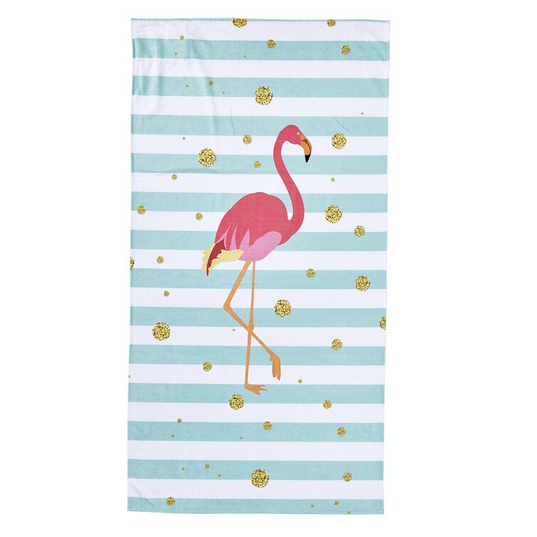 Strandtuch Badetuch Saunatuch Handtuch Duschtuch Flamingo Baumwolle 90x170cm 