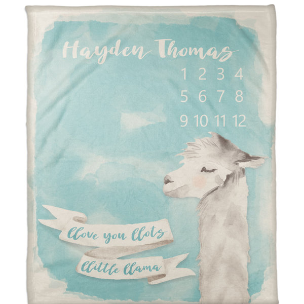 personalized llama blanket