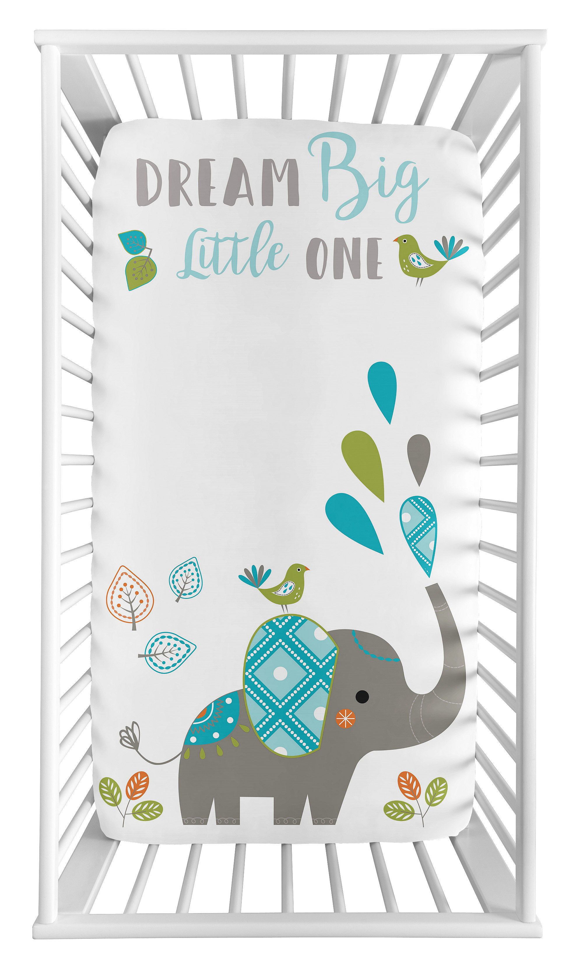 elephant fitted crib sheet