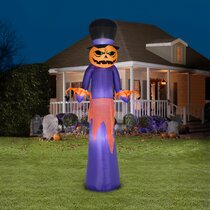 Inflatable Short Circuit Slim Man Classic White Gemmy Outdoor Halloween Holiday Yard Decor 12 ft 