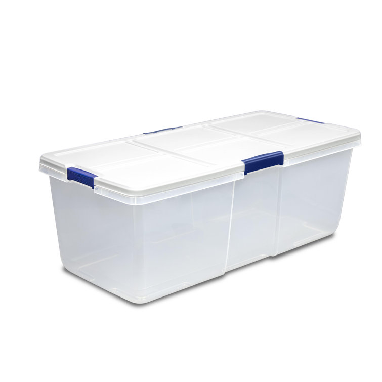 hefty 25 gallon clear tote