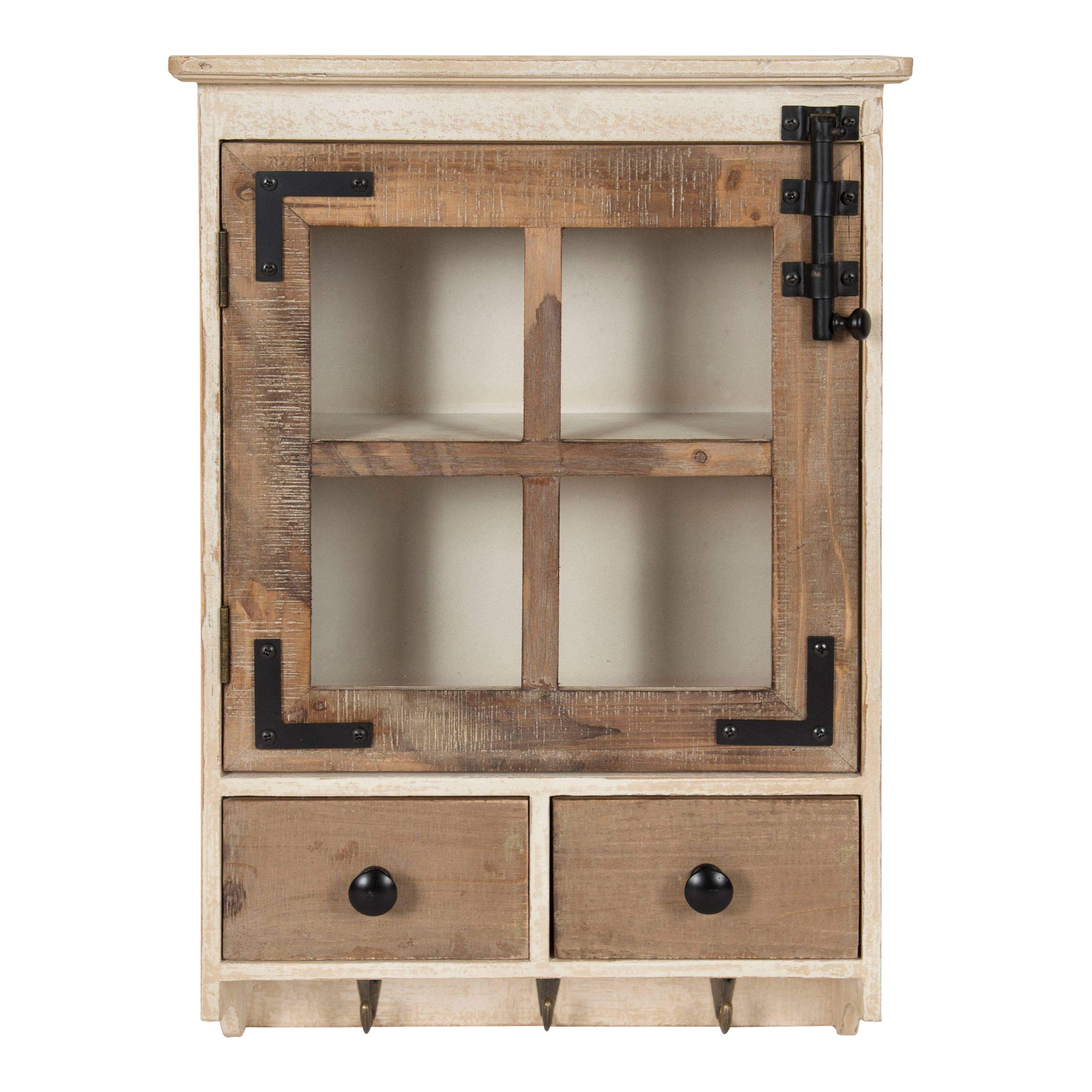 Gracie Oaks Zofia Farmhouse Wood Cabinet Wall Function Organizer