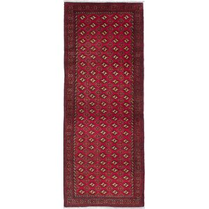 One-of-a-Kind Finest Baluch Wool Hand-Knotted Red Area Rug