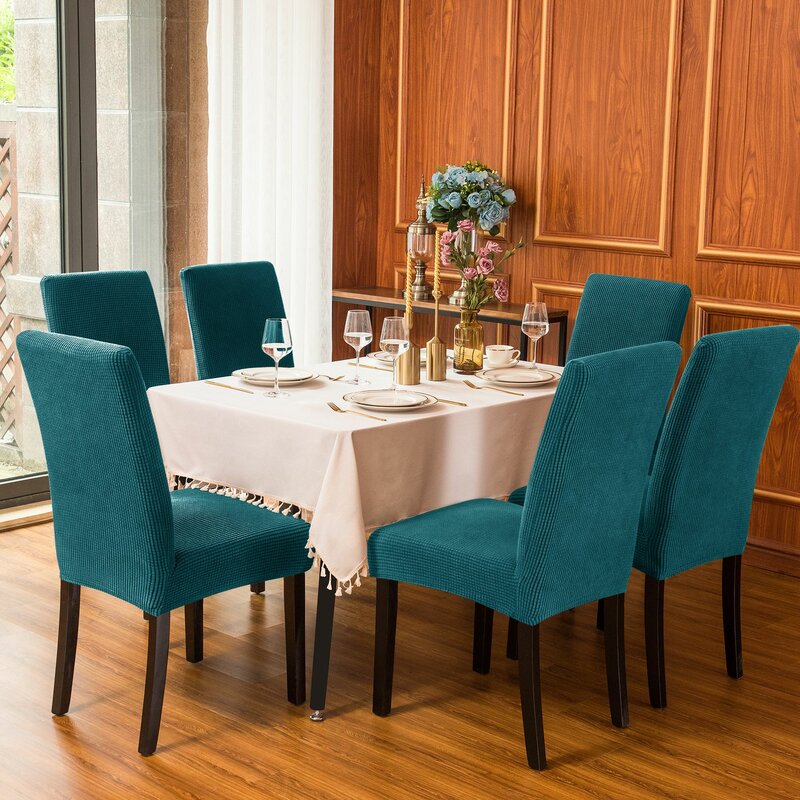 teal dining chair slipcovers