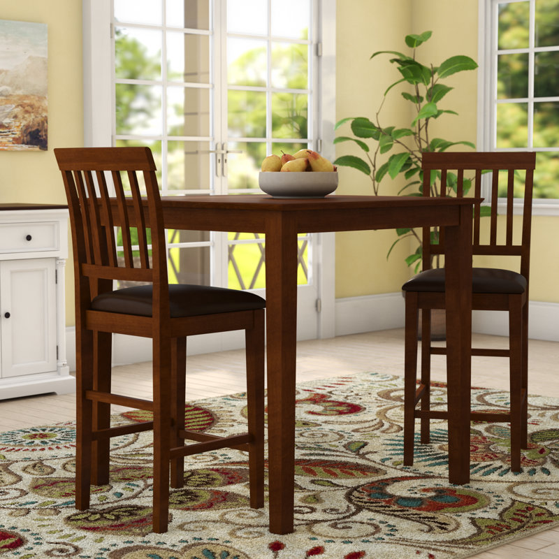 Three Posts Givens Traditional 3 Piece Counter Height Bistro Set Givens Traditional 3 Piece Counter Height Bistro Set