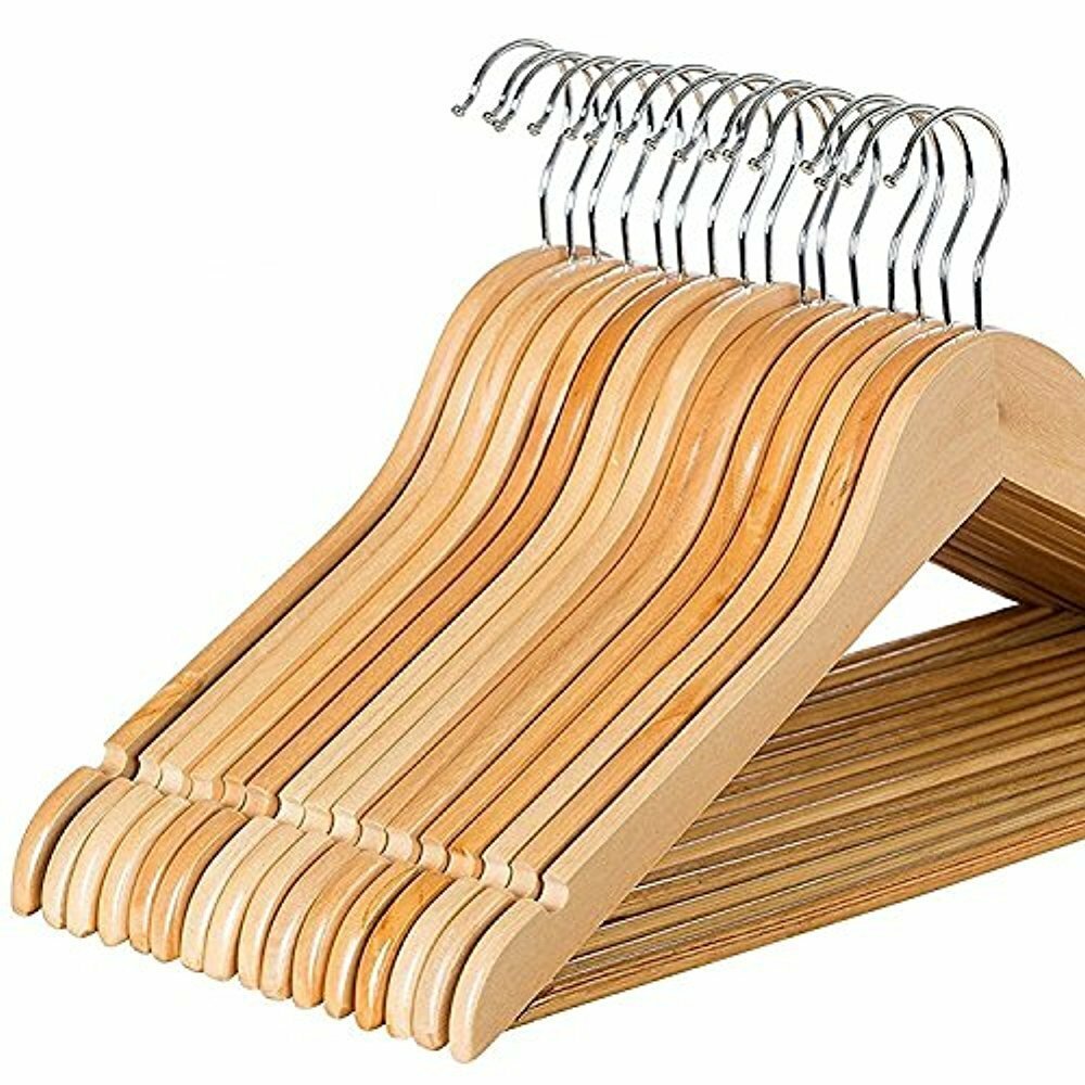 wooden closet hangers