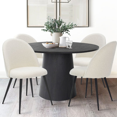 Bende Look Fabric Dining Chairs, Set Of 4