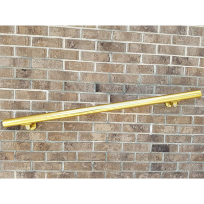 48 Anodized Handrail Aluminum Stainless Steel Look Aress Finish Gold