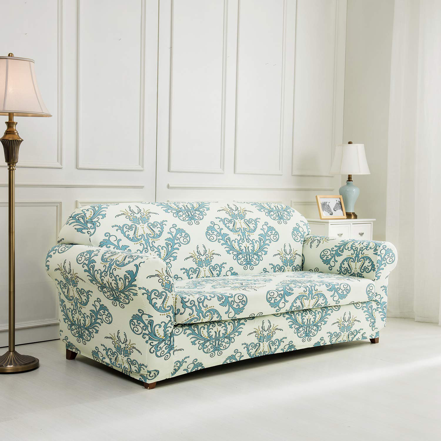 House Of Hampton Printed Floral Box Cushion Loveseat Slipcover