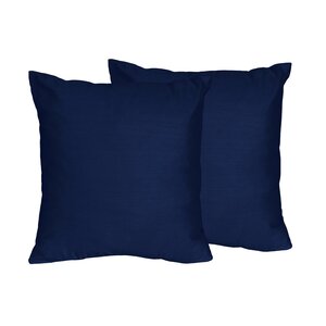 Solid Navy Blue Throw Pillows (Set of 2)