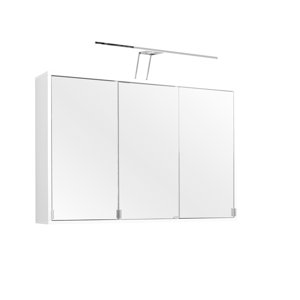 100 cm x 64 cm Spiegelschrank Stockholm mit Bele..
