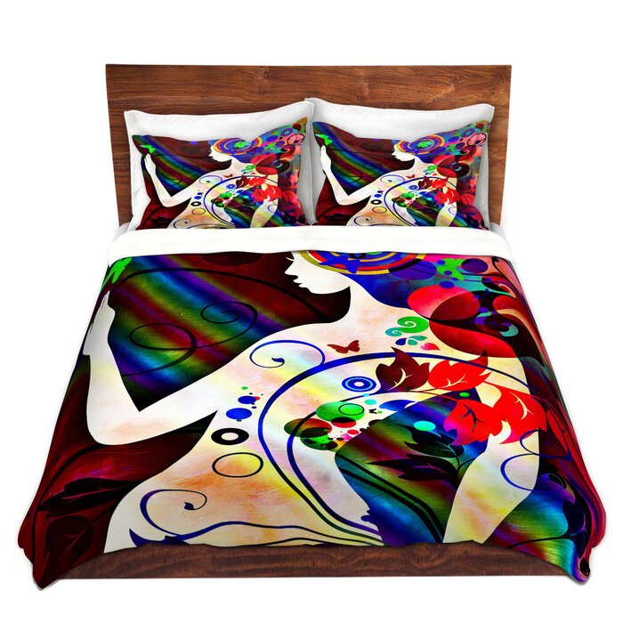 East Urban Home Wondrous Rainbow Duvet Cover Set Wayfair Ca