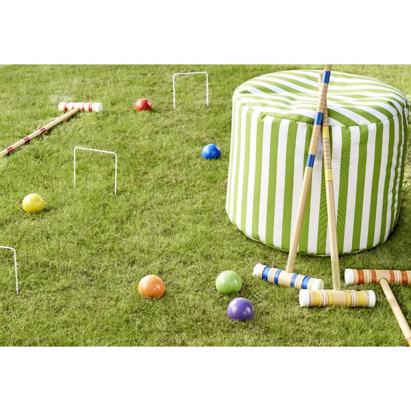 Backyard Colorful Complete Croquet Set with Travel Storage Bag Lawn Game 
