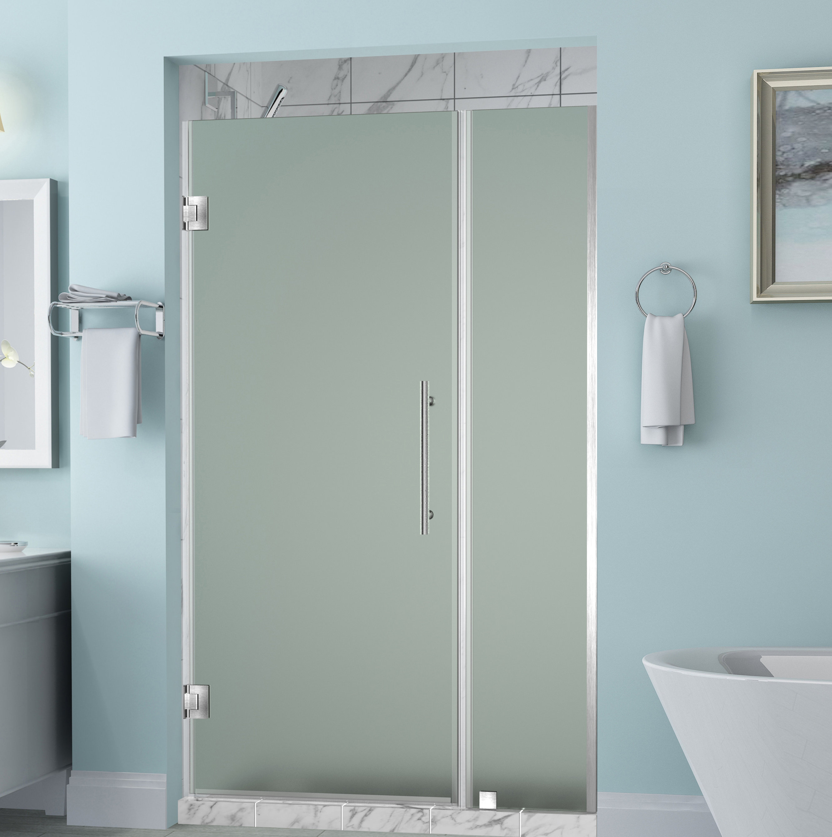 Hinged Frameless Shower Doornull