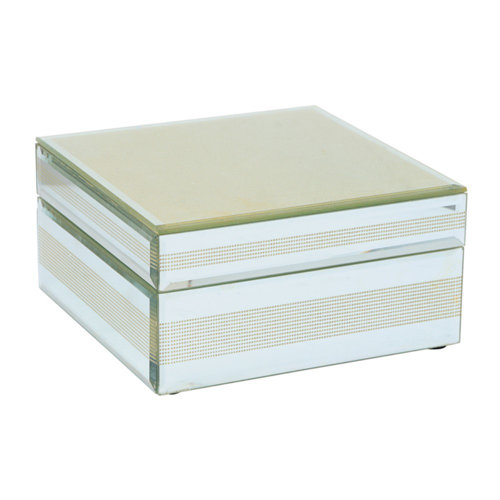 Orren Ellis Large Dazzling Mirrored Jewelry Box Wayfair