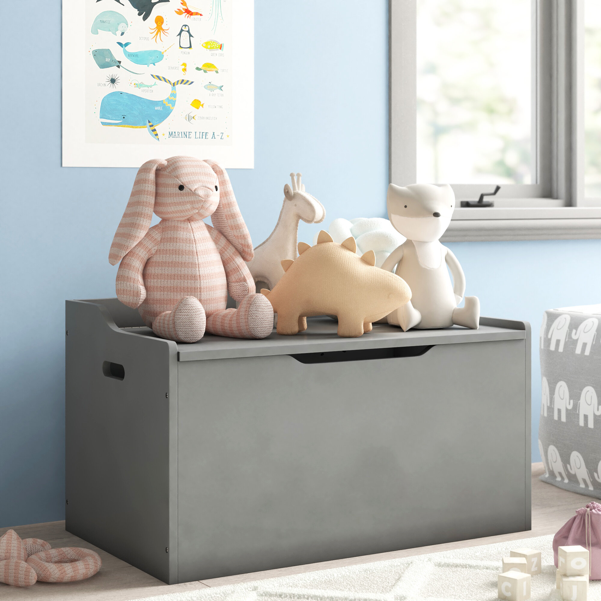 wayfair toy box bench