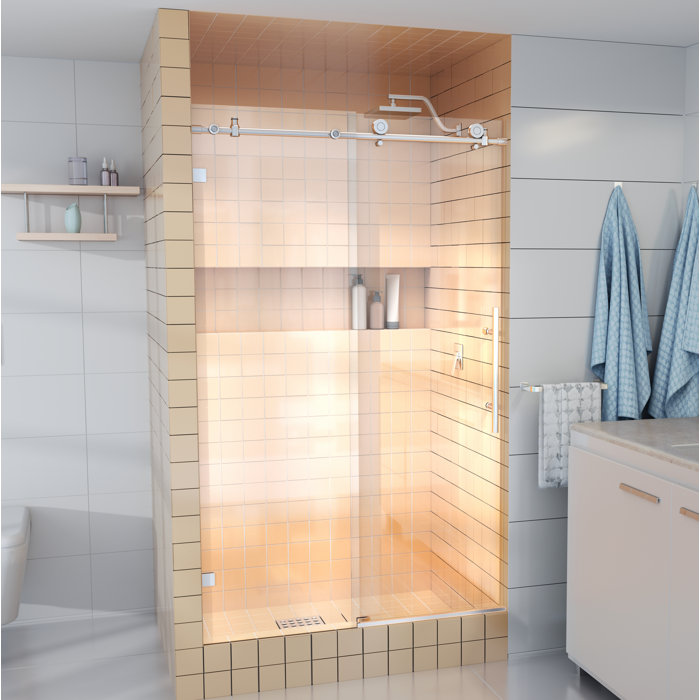 Glass Warehouse 30 X 78 Frameless Fixed Glass Panel Brushed