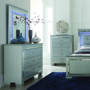 Allura 9 Drawer Dresser with Mirror by..