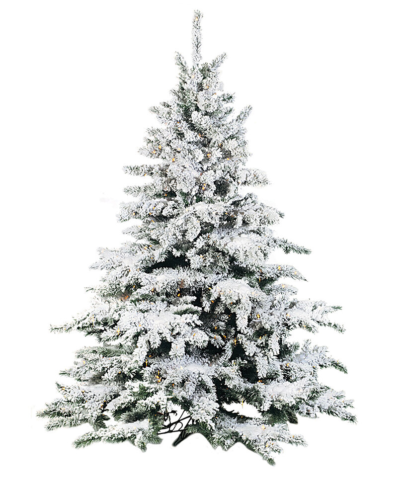 flocked artificial christmas tree