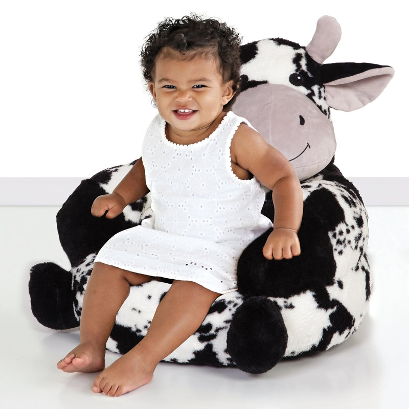 Harriet Bee Veale Children S Plush Cow Character Faux Fur Chair