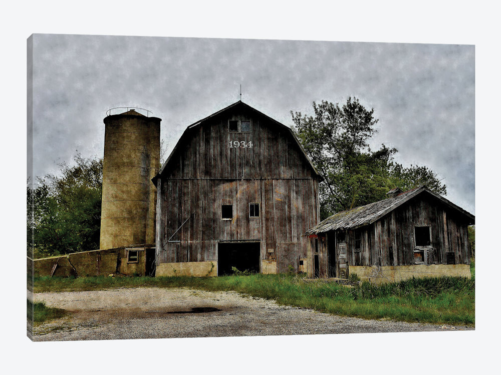 East Urban Home The Old Barn Silo Photograph On Canvas Wayfair