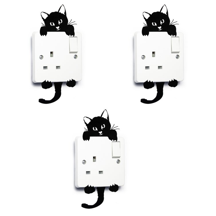 Glow in the Dark Sticker for Light Switch DIY Cat Switch Wall Decor Decal Art GH
