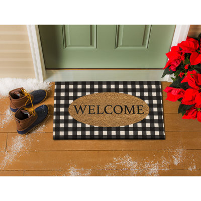 Malcom Buffalo Check Welcome Outdoor Coir Mat