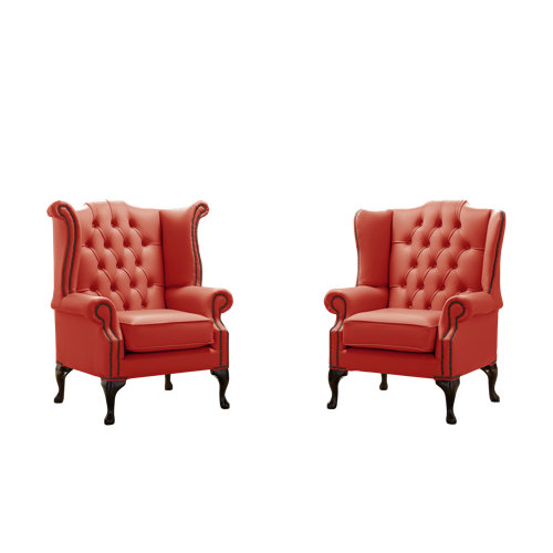 Belfield 2 Piece Wingback Chair Set Astoria Grand Upholstery Colour: Horizon