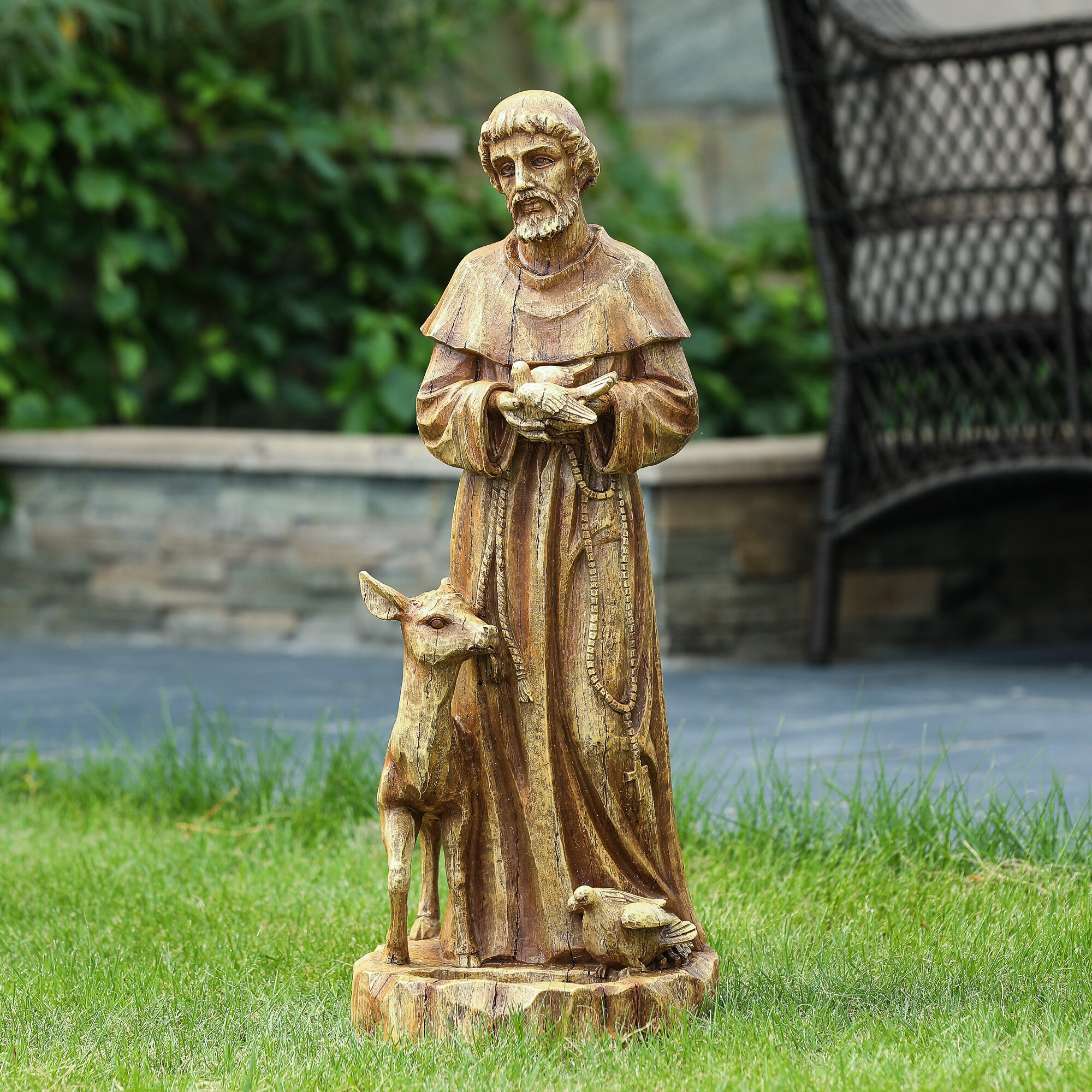 CANDLES CRUCIFIXES & PICTURES ARE ALSO LISTED 946 SAINT FRANCIS 130mm STATUE 