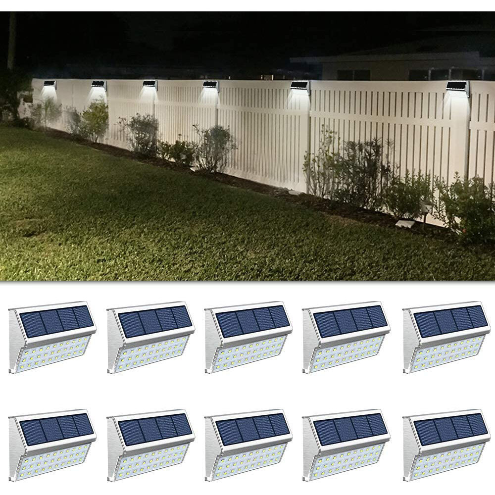 Solar LED Bright Deck Lights Outdoor Garden Patio Railing Decks Path Lighting CA